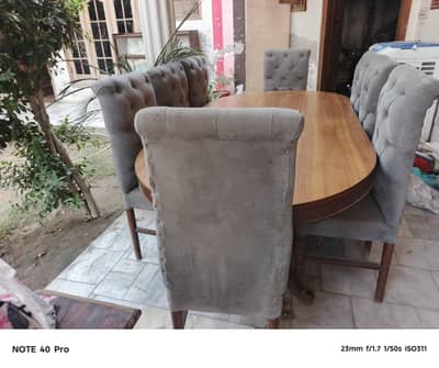 8 Seater Wooden Dining Table Set with Chairs