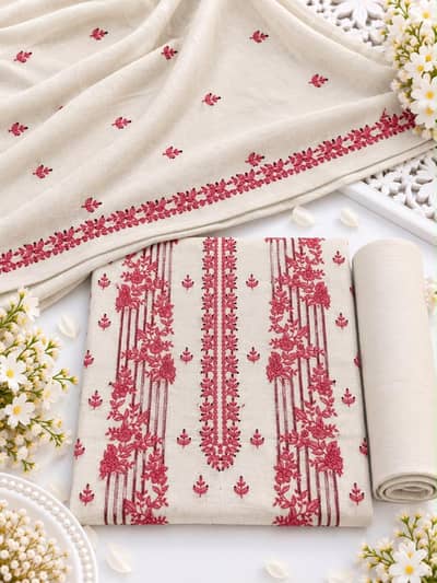 Embose Khaddar Embroidery 3pc
