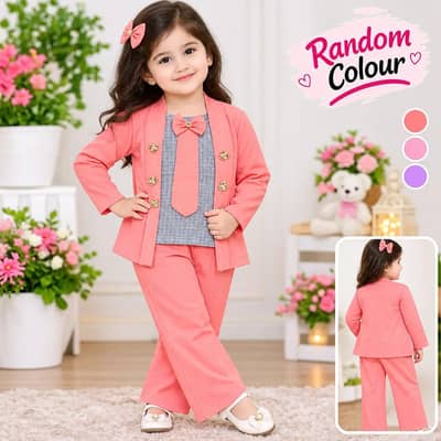 Baby Girl western 3 piece coat pant suit