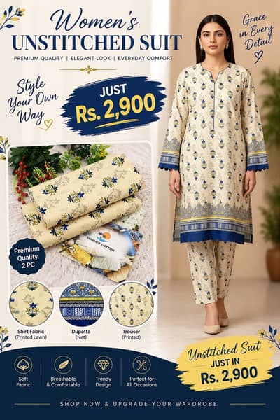 Women’s  stiched  suit just in 2900 rs