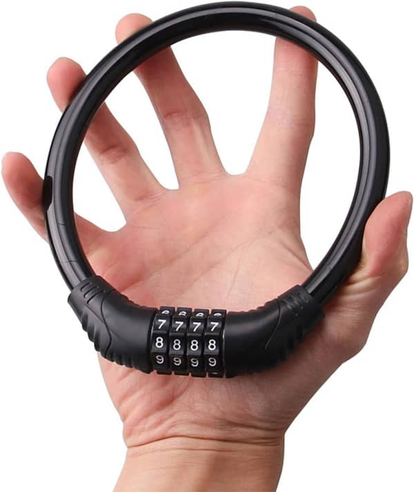 1 Pc Waterproof Bike Helmet Lock 4 Digit Combination Anti Theft Mini Security Lock for Motorcycle Helmet Protection