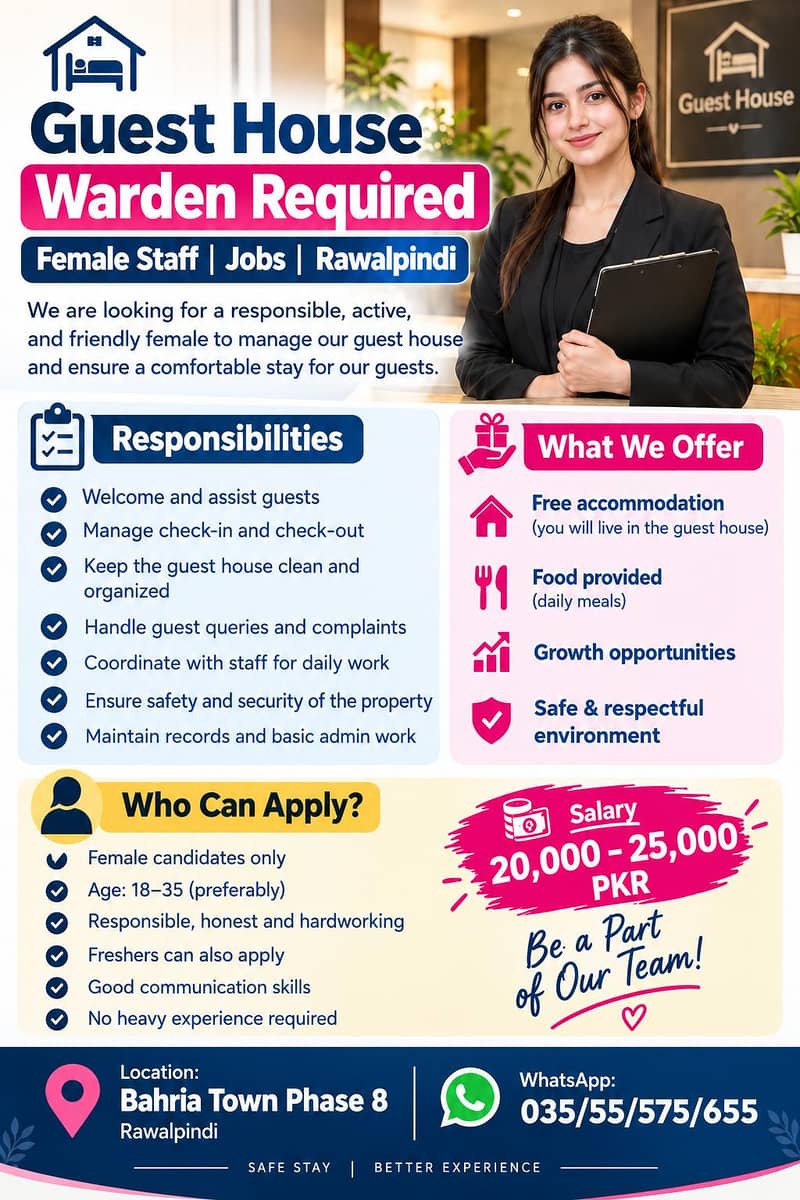Female Receptionist| female Job | Islamabad Rawalpindi - Other Jobs ...