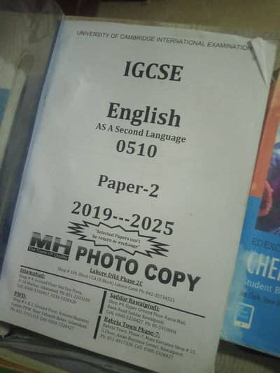 O level. books and past papers