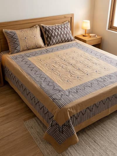 4 Double Bedsheets King Size - Cotton - Bundle 2799