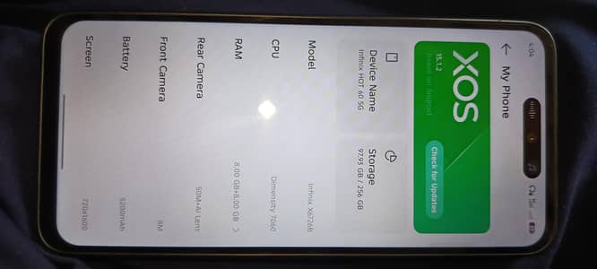 Infinix hot 60 plus 5g condition 10%10 with original charger