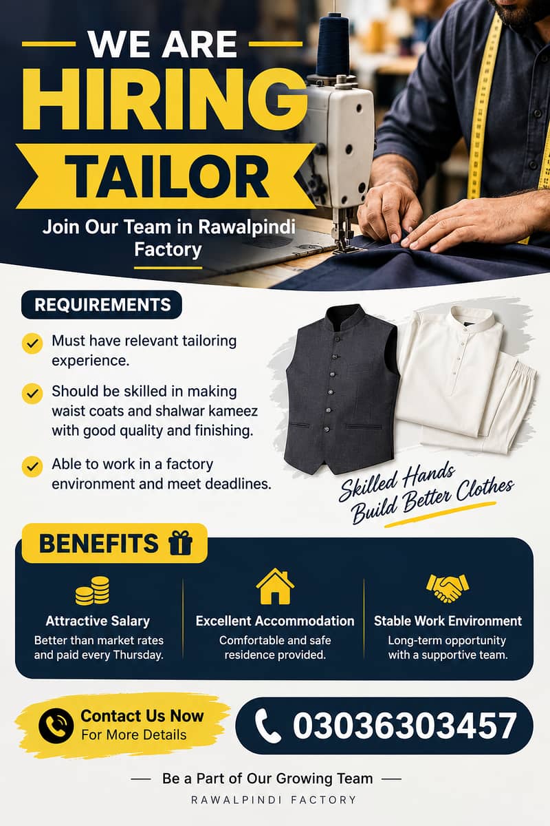 Tailor Hiring 0