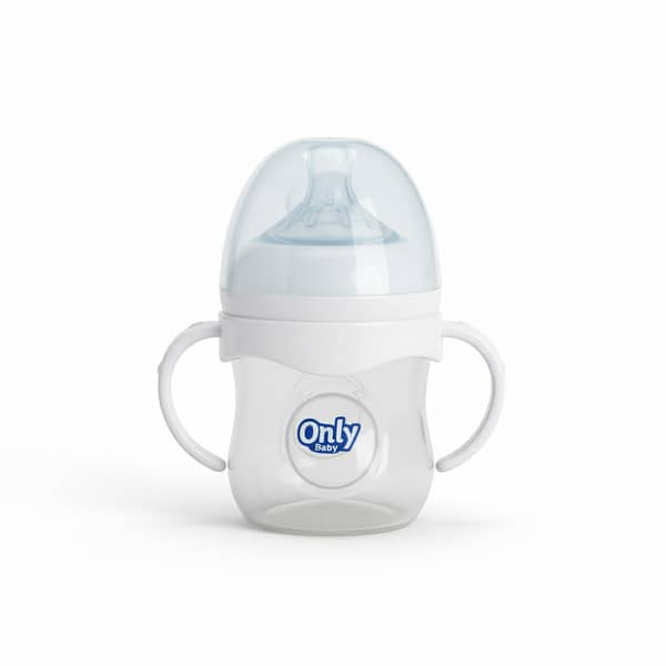 Only Baby Feeder 125ml (2oz) with Handle – BPA-Free Training Bottle with Soft Silicone Nipple for Newborns & Infants