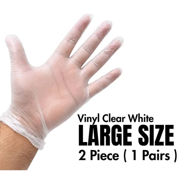 Disposable Vinyl Clear Gloves Large – 100 Pcs Box, Latex-Free, Powder-Free, Ambidextrous | Heavy Duty Cleaning & Food Safe Gloves Pakistan - Traderz Global