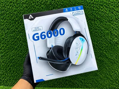 Wireless Gaming Headset RGB Lights with Mic | Bluetooth & USB Dongle