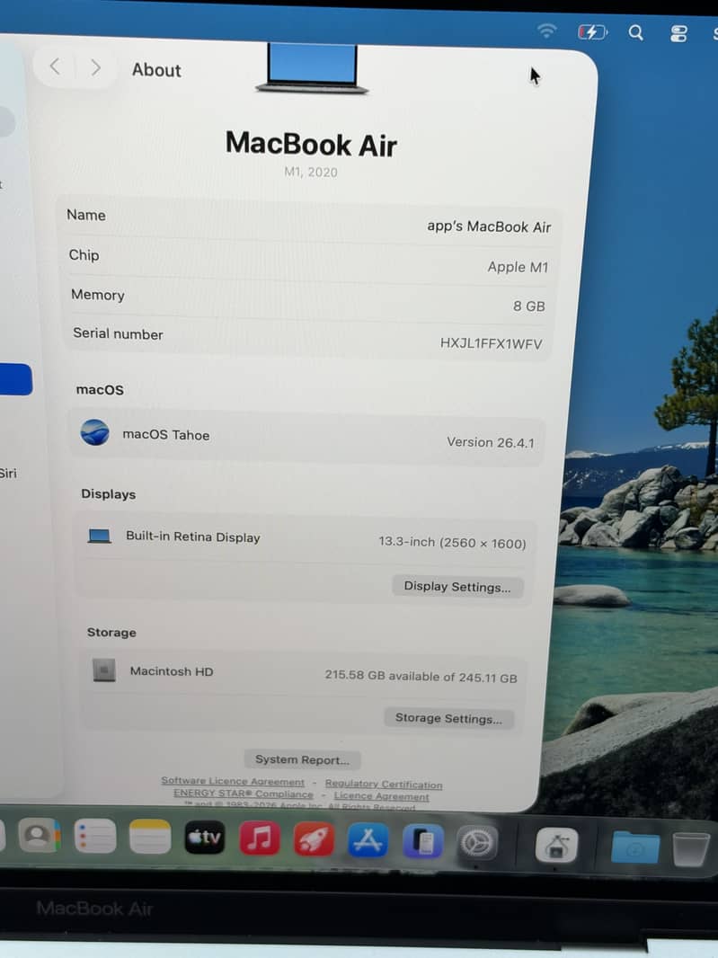 MACBOOK AIR M1 2020 13 INCH 8GB RAM 256GB SSD BEST PRICE 115000 ...