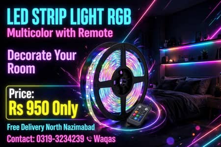 LED Strip Light RGB with Remote - Rs 950