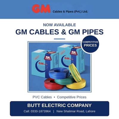 GM CABLES AND PIPES AVAILABLE AT COMPETITIVE PRICES