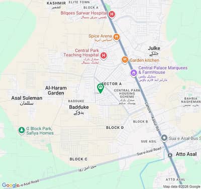 10 Marla Plot for Sale in G Block, Central Park Housing Scheme, Lahore