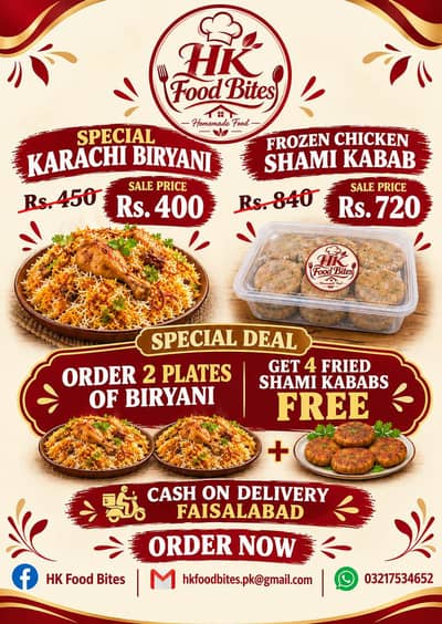 Chicken Biryani & Frozen Chicken Shami Kabab