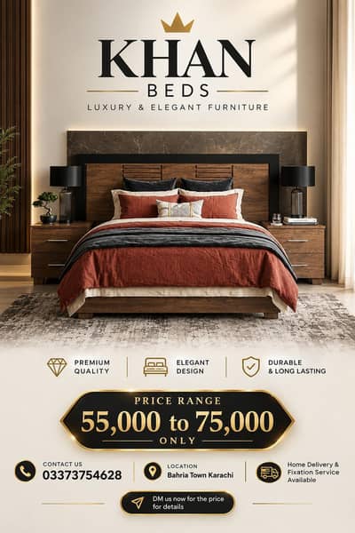 Bed set - Luxury bed set - wooden bed set