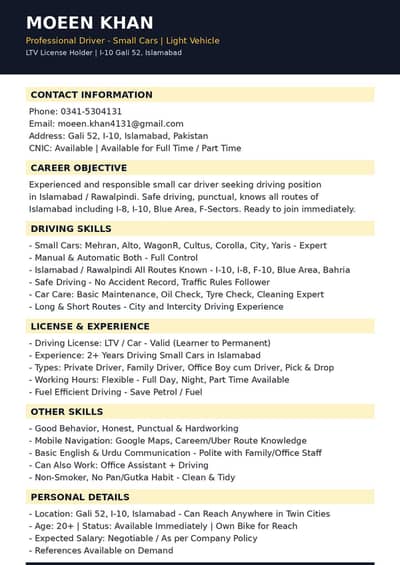 need driving job