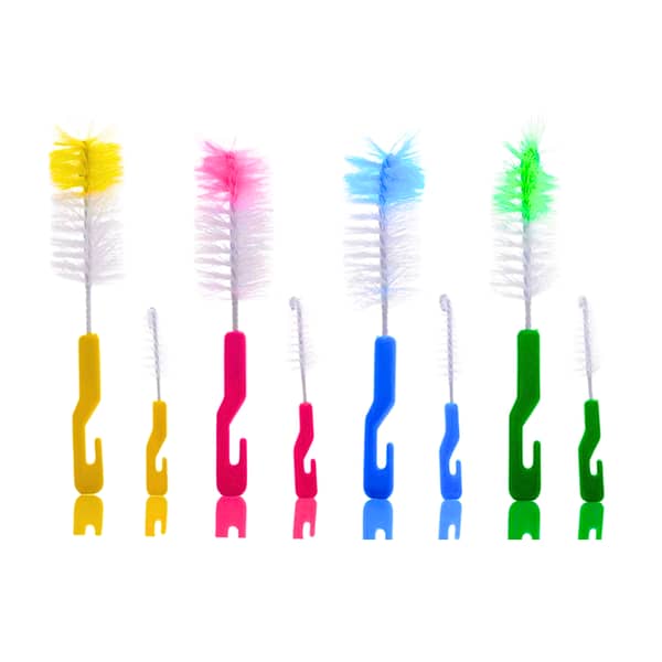 Baby Feeder Bottle Cleaning Brush 2 in 1 Set  Nipple and Bottle Cleaner Brush BPA Free Durable  for Infant Feeding Bottles