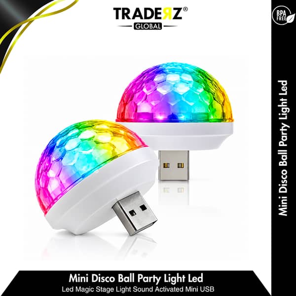 LED Portable Multi-Color Room Light (Disco RGB Light) - Party Ring Light by Traderz Global