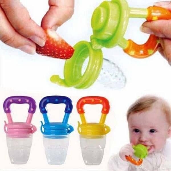 Baby Fruit Feeder Pacifier BPA Free Silicone Mesh Teether Nibbler for Infants 4-12 Months