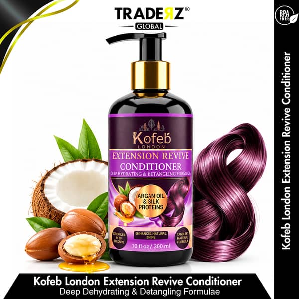 Kofeb London Extension Revive Conditioner 300ml – Deep Hydration, Detangling and Shine for Extensions & Treated Hair