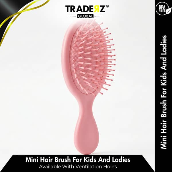 Pack of 1 Portable Mini Hair Brush (Kids Hair Brush) Detangling Hairbrush