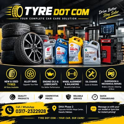 Tyre Dot Com | Tyres, Engine Oils, Alloy Rims & Car Repair in Karachi