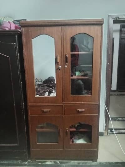 spacious wooden cabinets/wardrobe