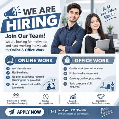 Full Time , Part Time and Home based work available