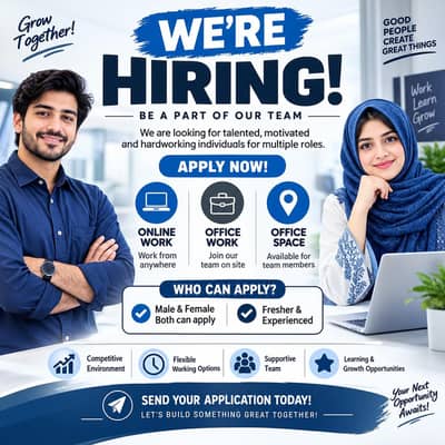 Full Time Part Time and Hime based Work Available