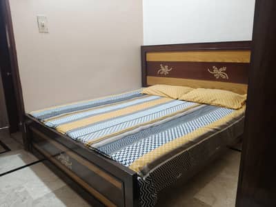 Polished Wooden Double Bed for Sale