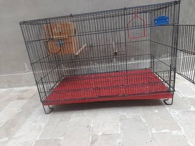 Cage with box and stick