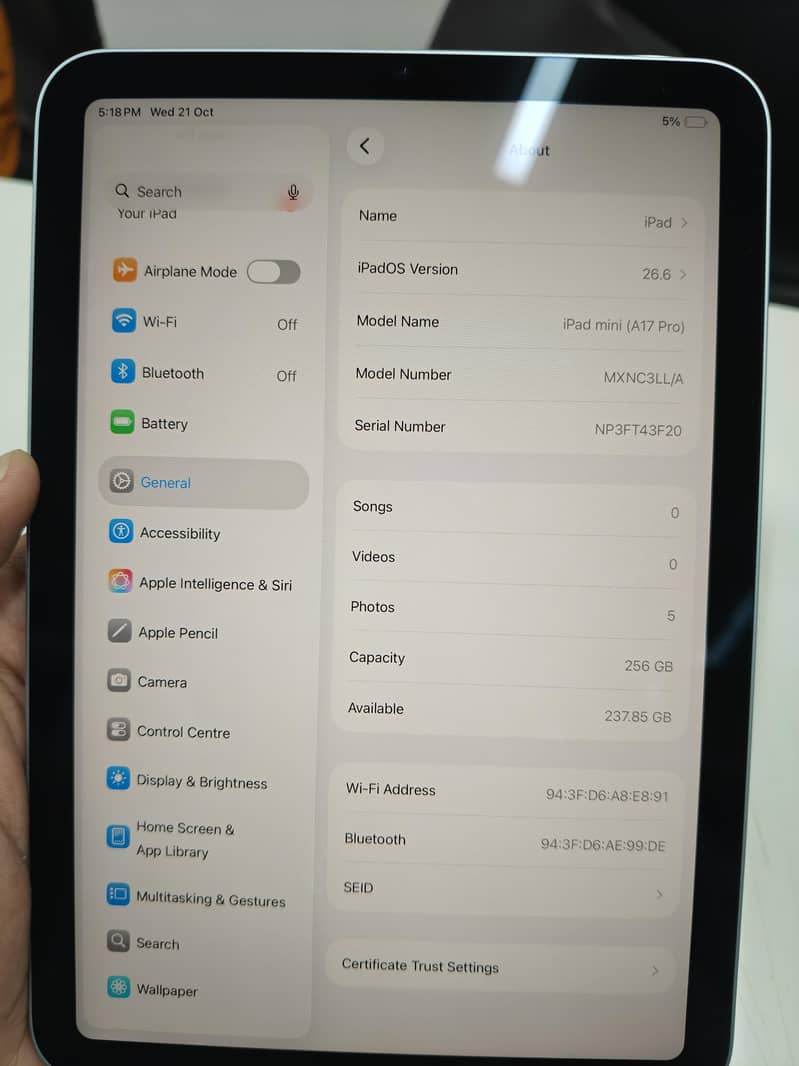 Ipad Mini 7 256GB 6