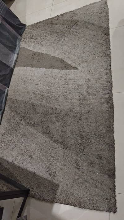 Grey fur carpet