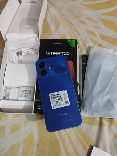 Infinix Smart 20 4/128 box charger sath 10/10