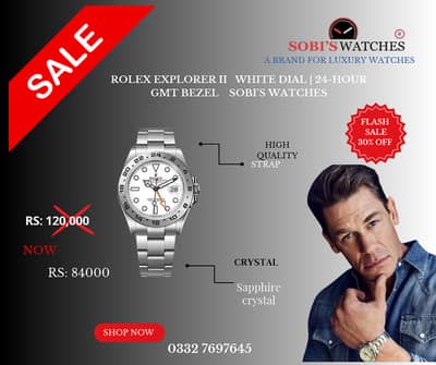 Rolex Explorer II — White Dial | 24-Hour GMT Bezel|Sobi’s watches