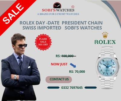 Rolex Day -Date | President chain | Swiss Imported|Sobi’s watches
