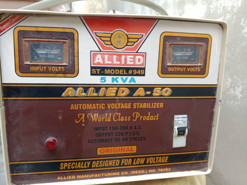 *ALLIED A-50 Automatic Voltage Stabilizer* 0