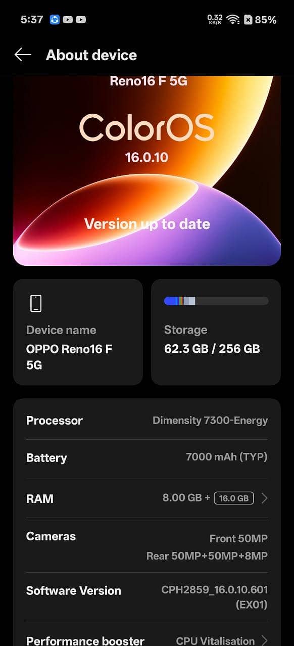 OPPO Reno16f 0