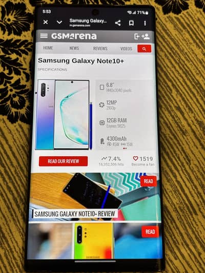 Samsung Mobile Note 10 Plus
