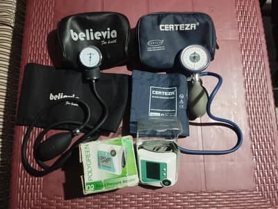 1 beleivia 1 certeza and 1 digital polygreen blood pressure monitor