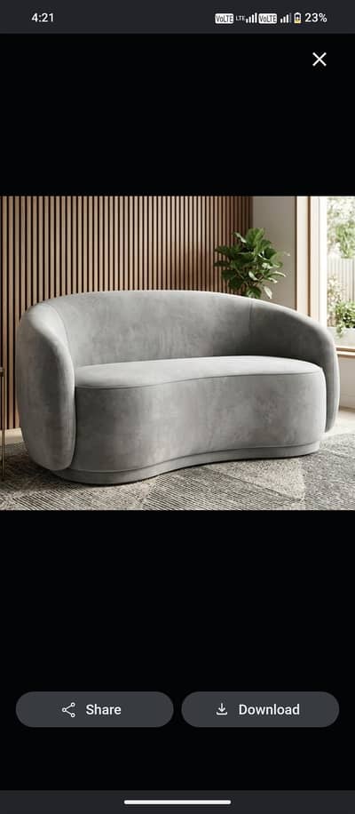 Kendall Velvet Sofa curved sofa 2 seater brand new arrival