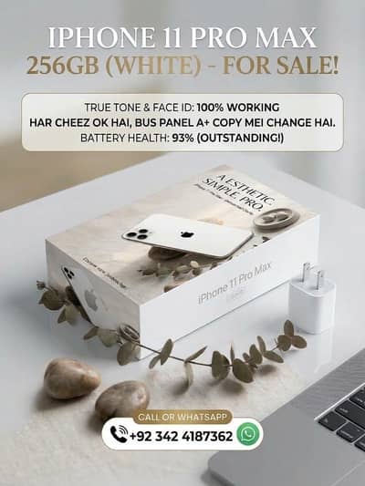 11 promax 256 GB white colour