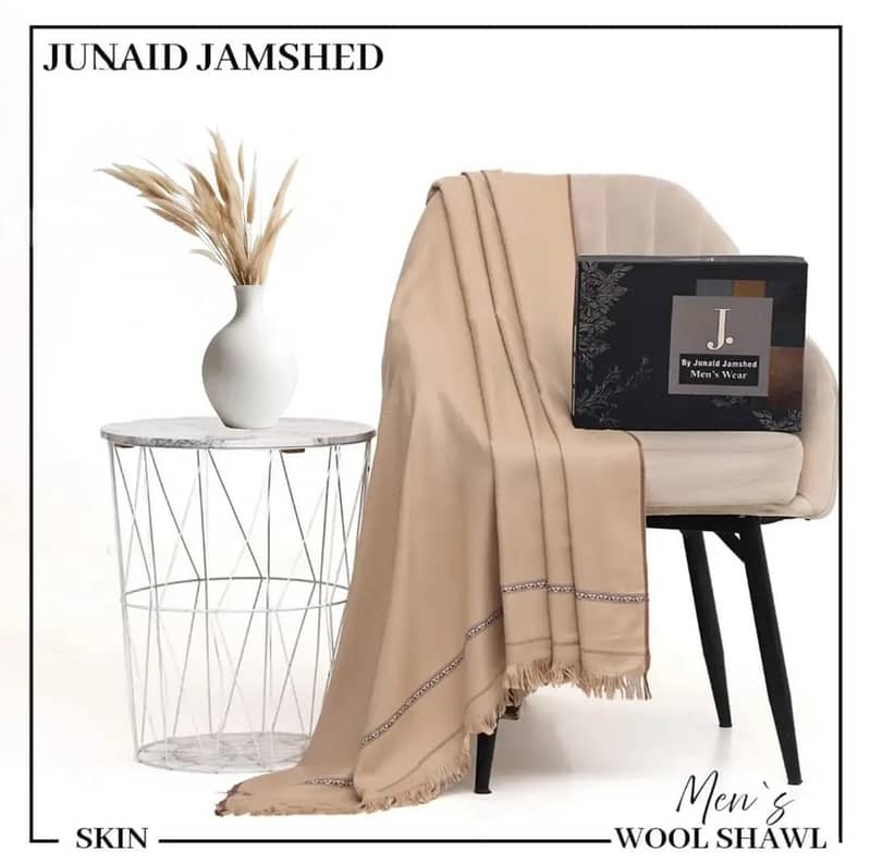 J. Wool Plain Shawl 0