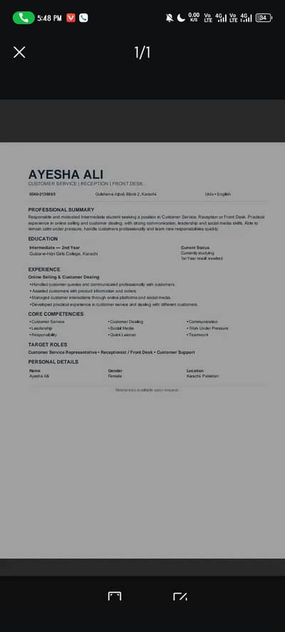 looking for a job