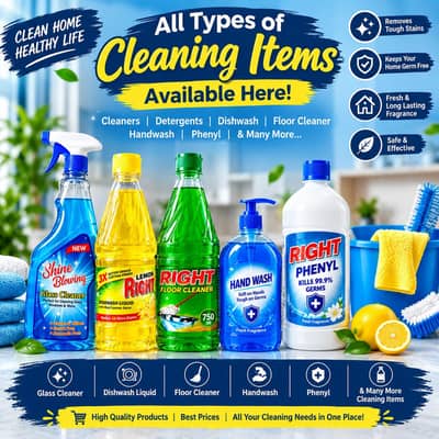 All Types of Cleaning Products Available