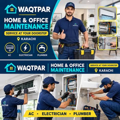 **Home & Office Maintenance | AC, Electrician & Plumber | Karachi**