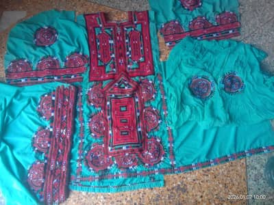 Authentic Heavy Handmade Balochi Dress (3-Piece Suit)