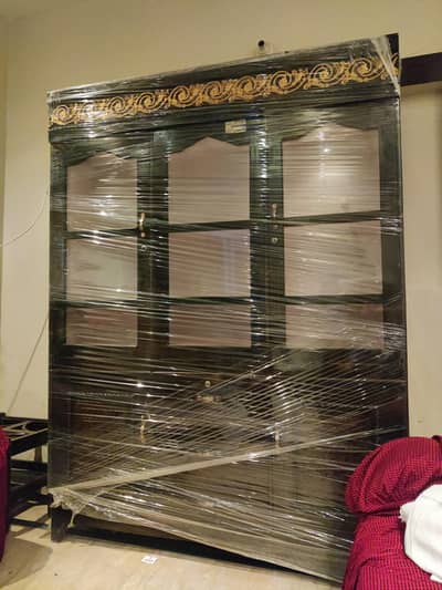 Brand New Luxury dark brown Wooden Wardrobe / Almari /showcase– Unused
