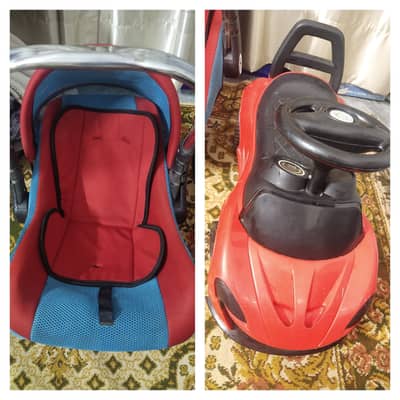 Baby cot and car (free bag)