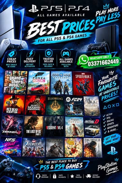 All PS Games |GTA VI|GTA V|RDR2|Tekken 8|AC Black Flag|Far Cry|NFS|